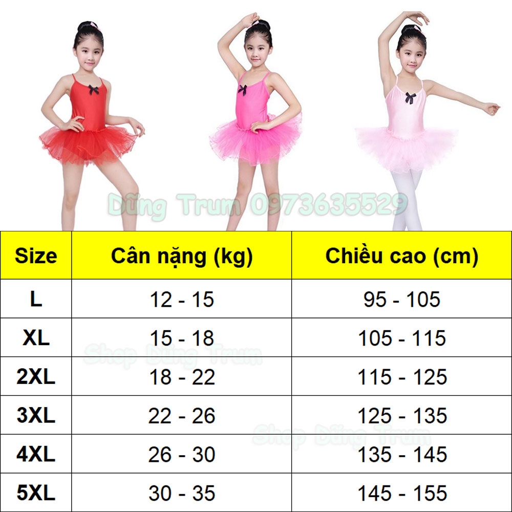 Đầm múa ballet bé gái Ginger World PD343 - Hồng