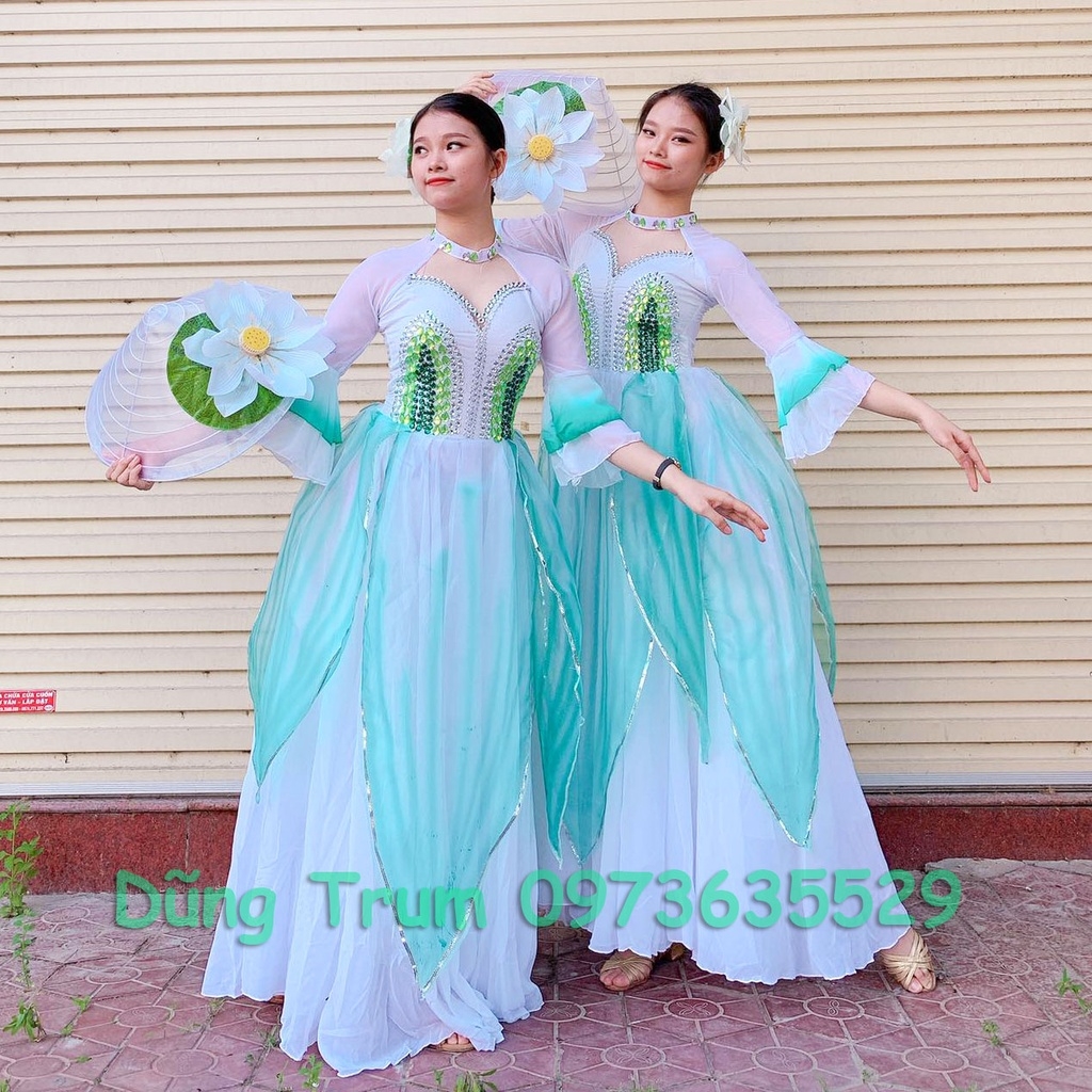 Trang phục múa Âu Lạc vàng đỏ - Hoài Giang shop