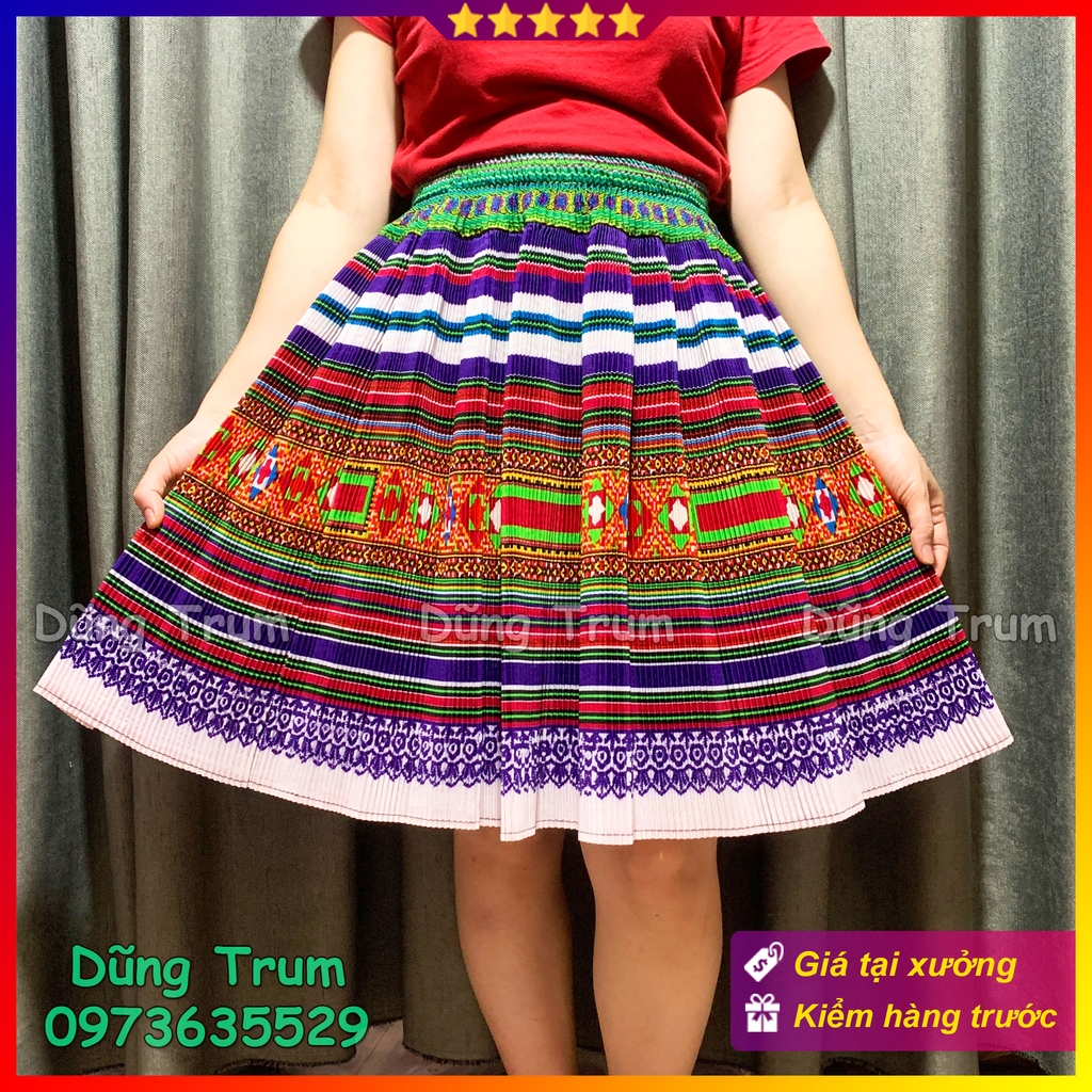 Váy hoa văn thổ cẩm Hmong mã số 007 | hu3hmongfashion.com