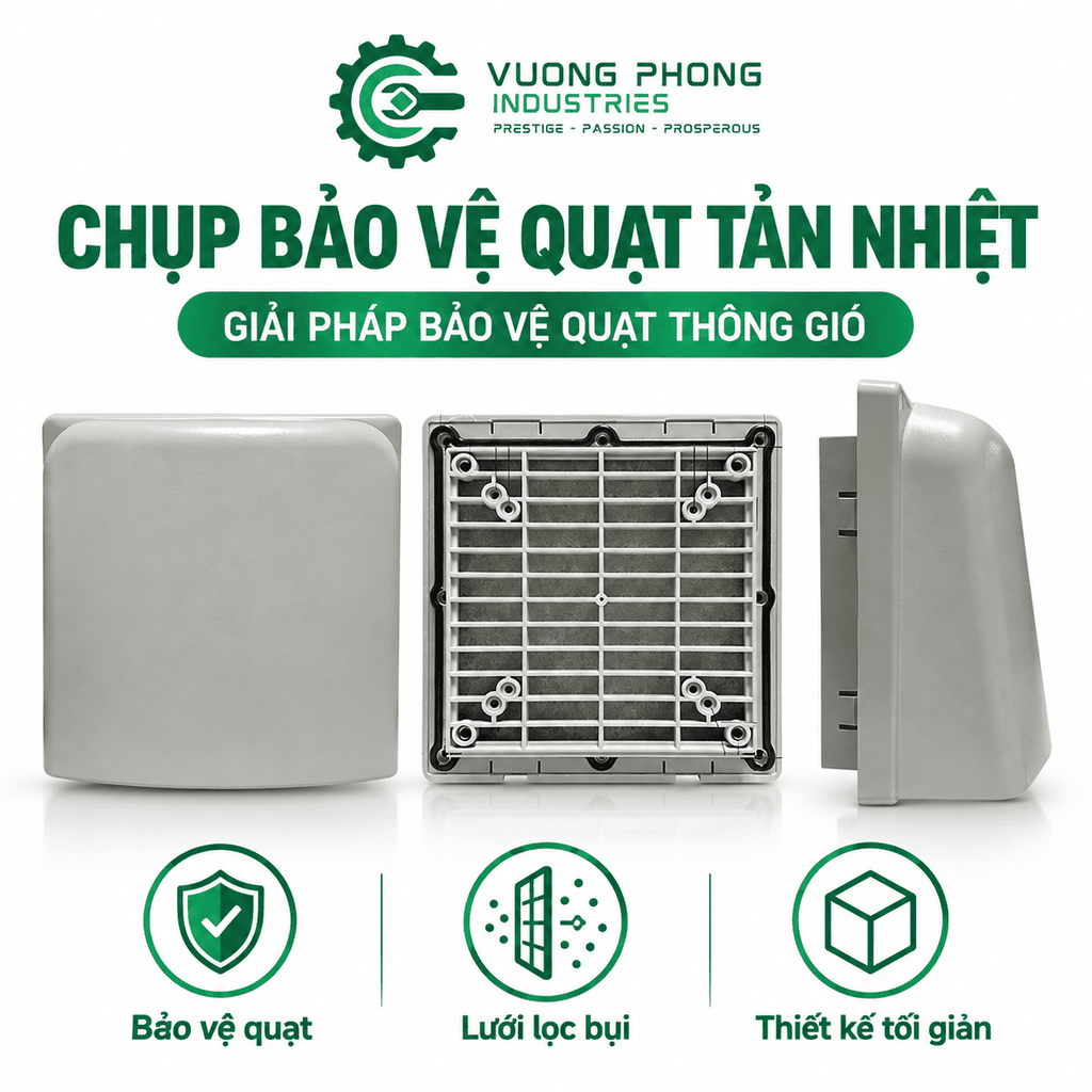 BỘ LỌC BỤI CHE MƯA QUẠT TẢN NHIỆT KAKU FU9801B – FU9806B | GIẢI PHÁP BẢO VỆ QUẠT THÔNG GIÓ TỦ ĐIỆN