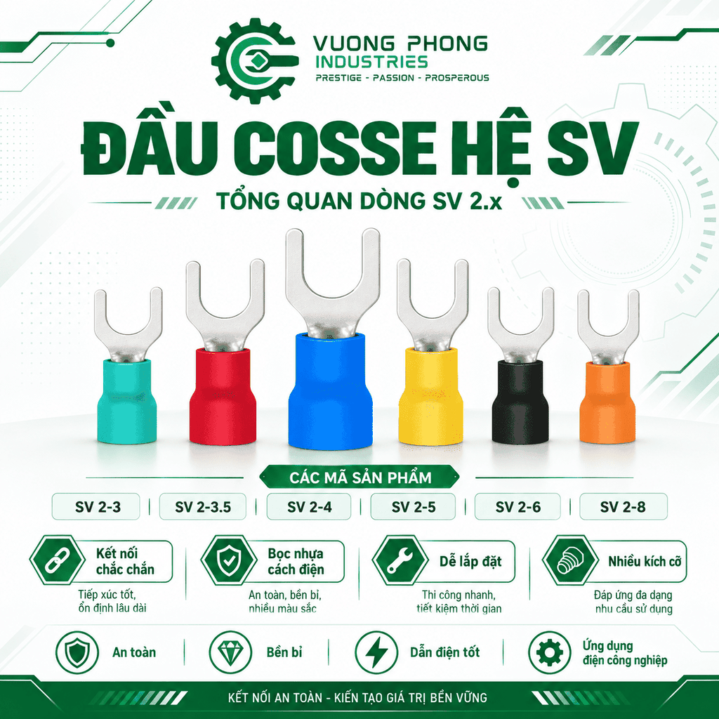 ĐẦU COSSE CHỮ U HỆ SV 2 – KẾT NỐI NHANH, AN TOÀN, CHẮC CHẮN