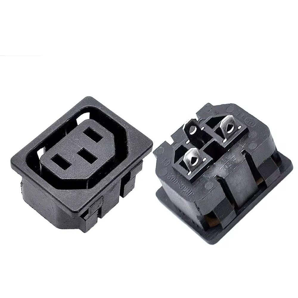 GIẮC/JACK Ổ CẮM NGUỒN AC 3 CHÂN IEC C13 GẮN PANEL – ĐẦU RA NGUỒN ÂM