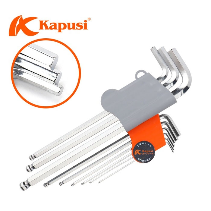 Bộ Lục Giác Bi Trắng dài Kapusi – K‑0193 (9 chi tiết)