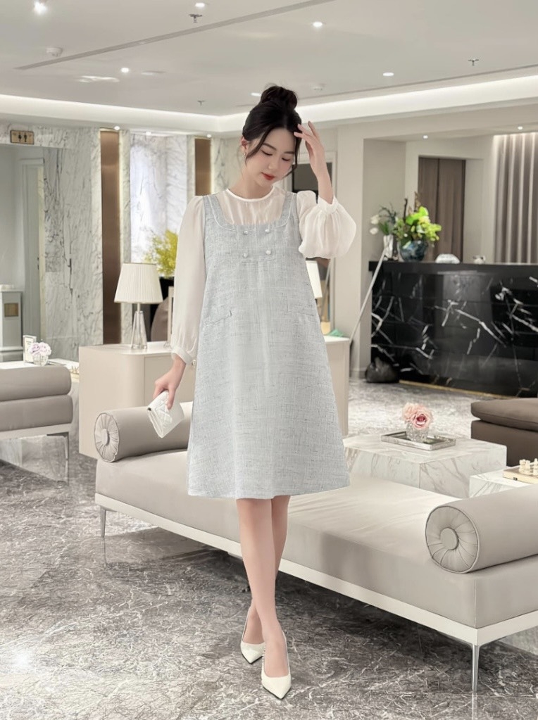 Set váy dạ tweed hàng QC thiết kế | Shopee Việt Nam