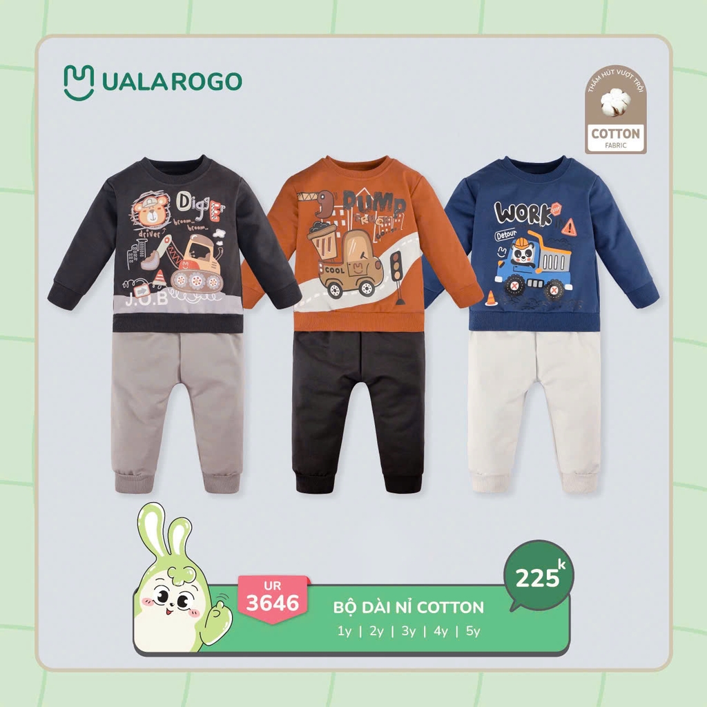 UALA ROGO - BỘ DÀI NỈ COTTON UR3646