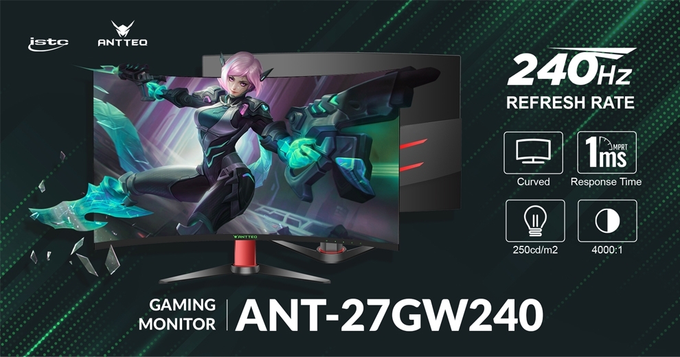 Màn hình LCD cong HKC ANT 27GW240 27inch FullHD 240Hz 1ms VA Cong