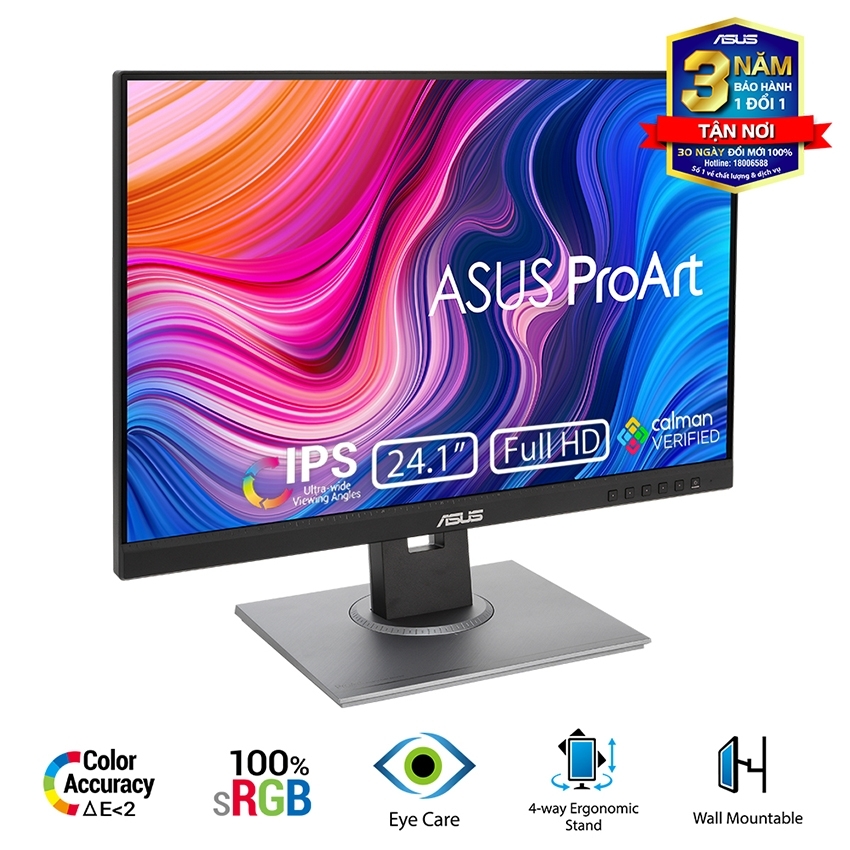 Màn Hình Đồ Họa ASUS ProArt PA248QV (24.1 inch - WUXGA - IPS - 75Hz - 5ms - VRR - Speaker - CalmanVERIFIED)