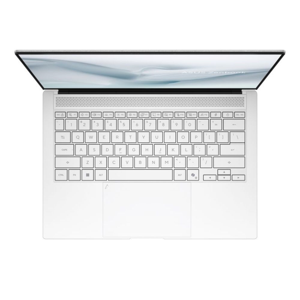 Laptop Asus Zenbook S14 OLED UX5406AA-SU415WS (Ultra 9 386H/ 32GB/ 512GB SSD/ 14 inch 3K/ 120Hz/ Win 11/ Office/ White/ Vỏ nhôm/ Túi)