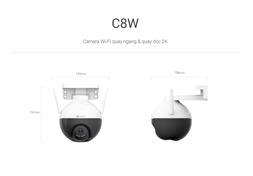 Camera IP Wifi quay quét EZVIZ C8W 4MP