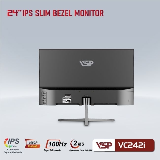 Màn hình VSP IPS 24inch VC242i - 100Hz - 2Ms - Đen