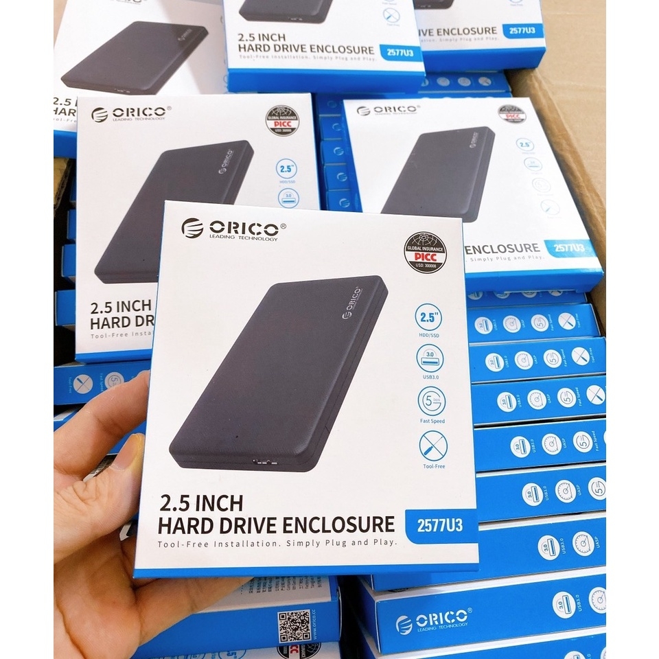 Box ổ cứng 2.5-inch USB 3.0 Orico 2577U3-V1-BK