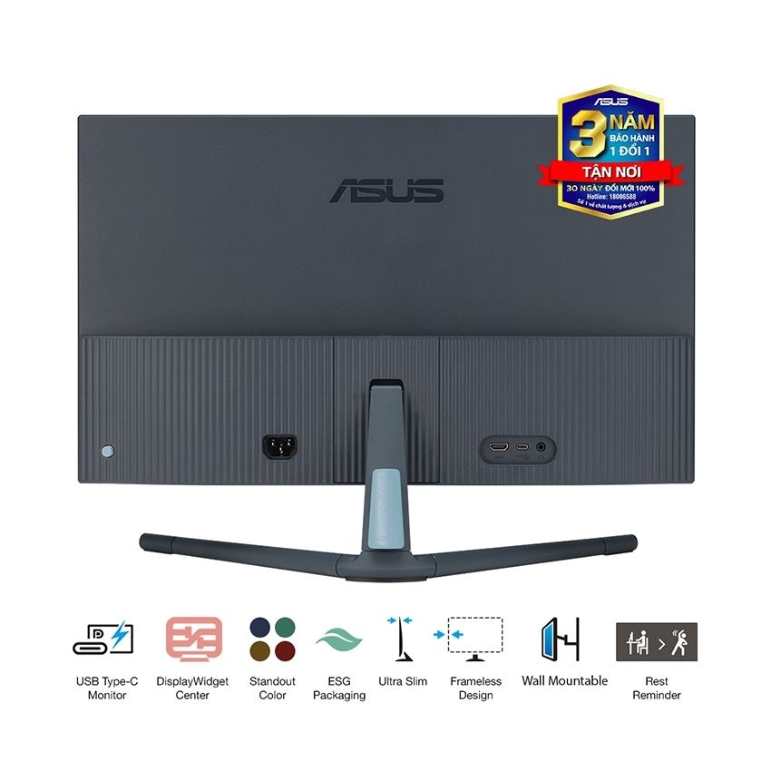 Màn hình ASUS VU249CFE-B (23.8 inch/FHD/IPS/100Hz/1ms/USB-C)