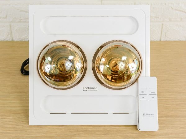 Đèn sưởi phòng tắm 2 bóng âm trần KOTTMANN K9R (550w - Điều Khiển từ xa)