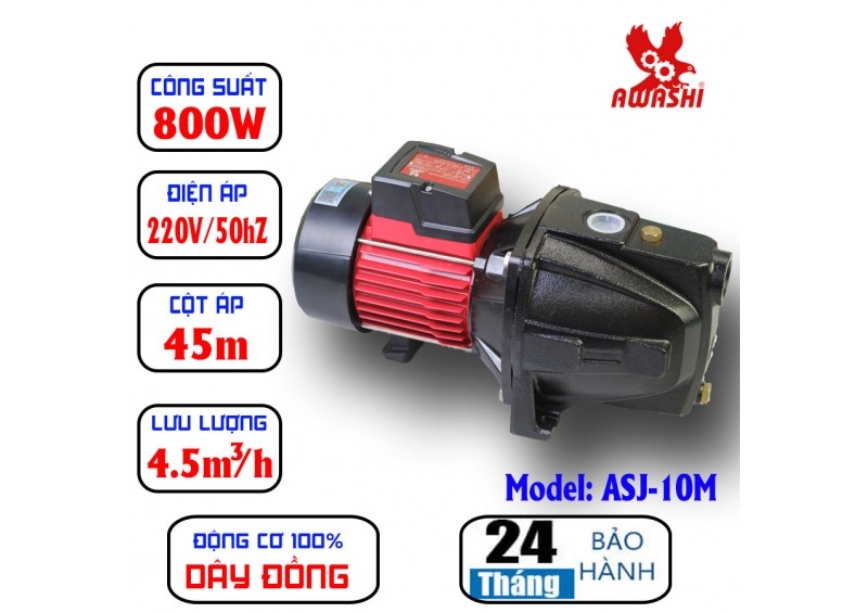 Máy bơm bán chân không đầu Jet Awashi ASJ-10M (800W)