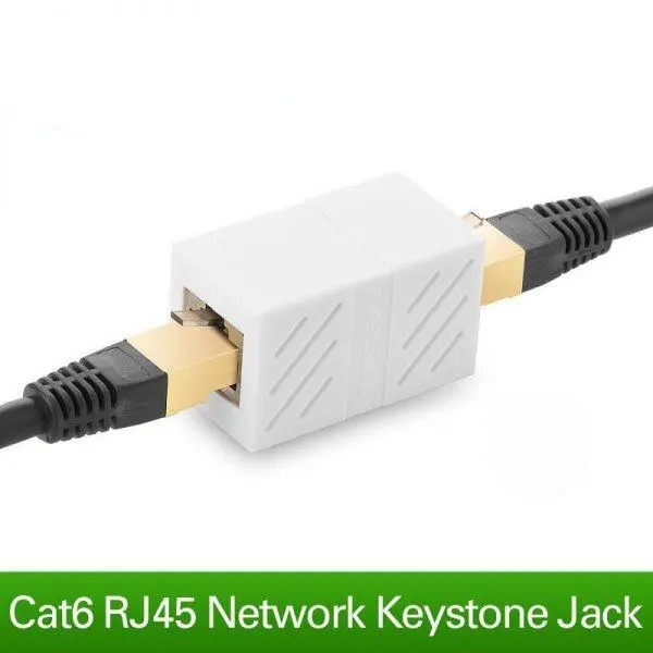 Đầu RJ45 nối dây mạng network Keystone Jack In-Line Coupler Female to Female màu Trắng UGREEN 20311