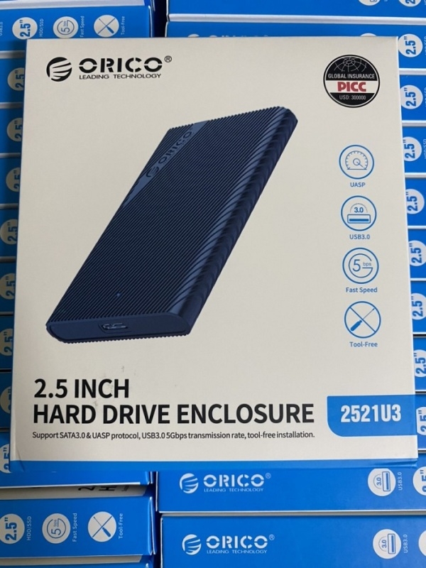 Hộp ổ cứng 2.5 inch Orico 2521U3 (2521U3-BK) SATA 3 USB 3.0