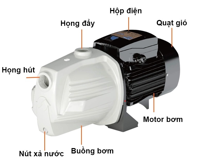 Máy bơm nước bán chân không SHIRAI JLM 132-800S (800w)