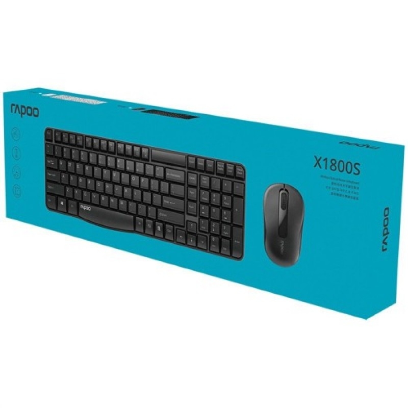 Bộ bàn phím chuột không dây Rapoo X1800S USB-Wireless