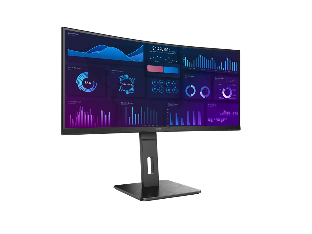 Màn hình AOC CU34P2X/74 (34 inch WQHD | 21:9 144Hz | VA | 1ms | Cong)