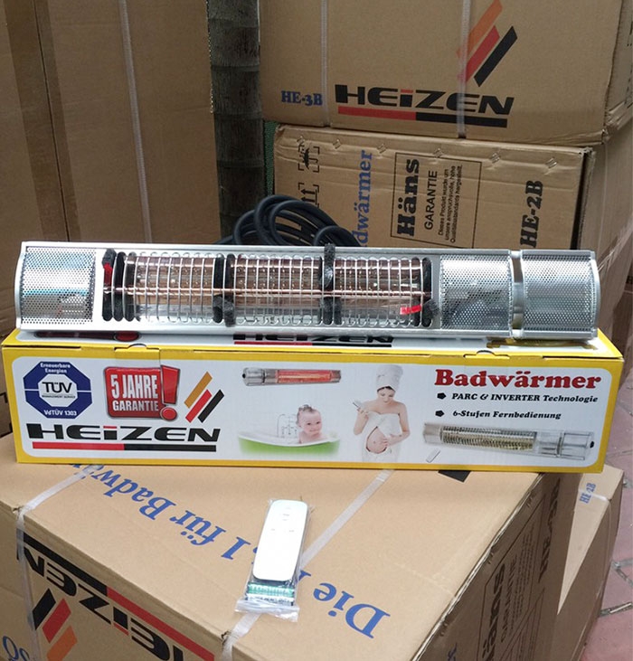 Đèn sưởi nhà tắm Heizen HE-ITR (2000W - điều khiển từ xa - chống chói - chịu nước toàn phần)