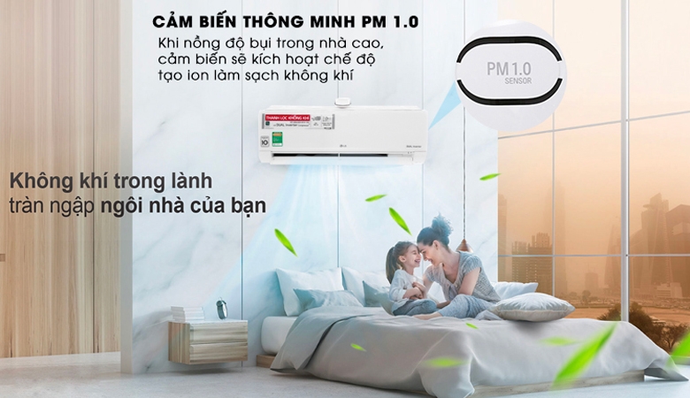 Điều hòa LG inverter 12000BTU 1 chiều UVnano V13APFUV