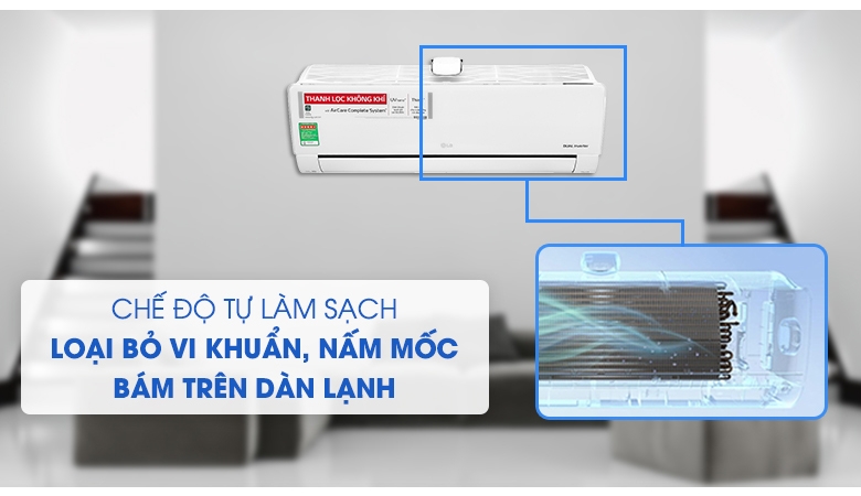 Điều hòa LG inverter 12000BTU 1 chiều UVnano V13APFUV
