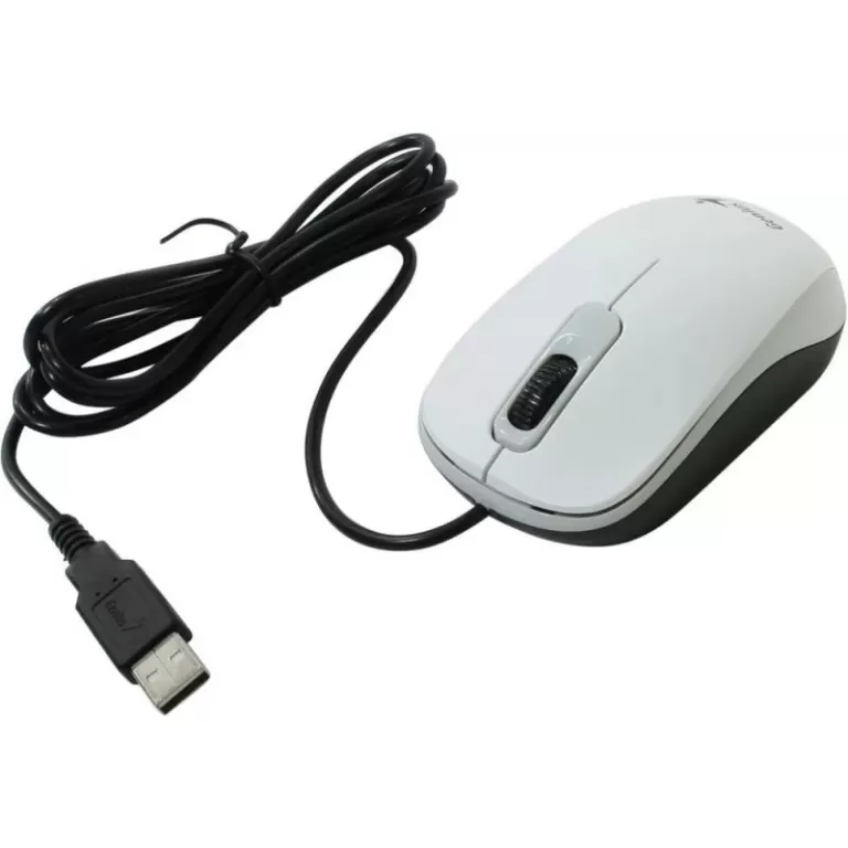 Chuột Genius DX-110 (1000dpi, Có dây USB) trắng