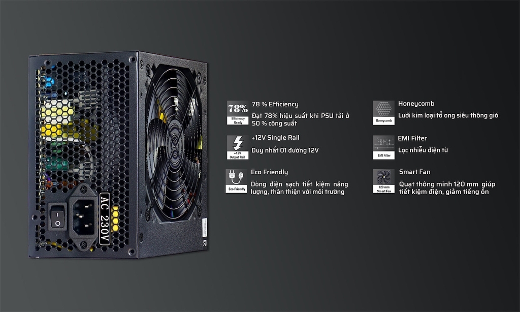 Nguồn Jetek 550 Elite 550W