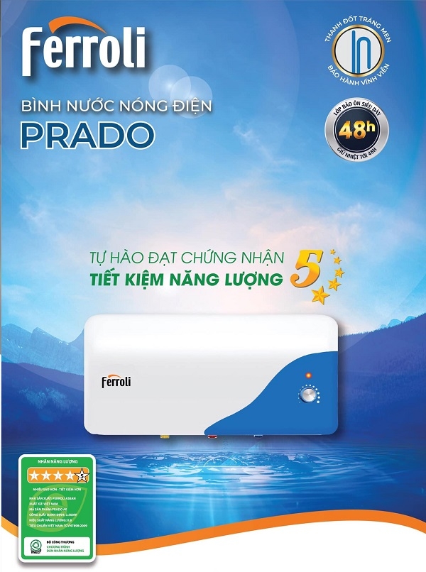 Bình nóng lạnh Ferroli 20l PRADO AE20