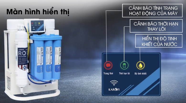 Máy lọc nước Karofi KAQ-U95 (10 cấp lọc, kết nối wifi, máy để gầm)