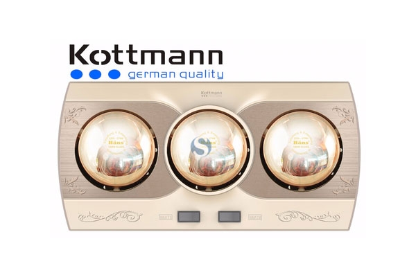 Đèn Sưởi Nhà Tắm Kottmann K3BQ 3 Bóng Treo Tường (825W - BH 3 năm)