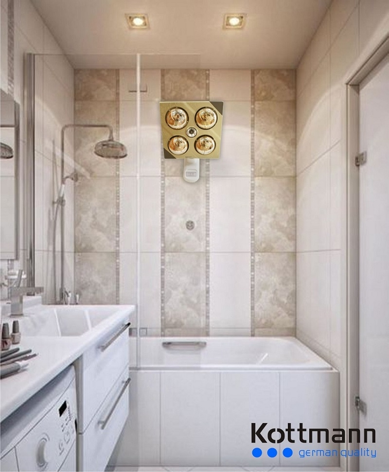 Đèn Sưởi Nhà Tắm Kottmann K4BG - 4 Bóng - Treo tường (1140W - BH 3 năm)