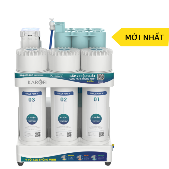Máy lọc nước Hydrogen Karofi KAQ-U95 Pro (10 cấp lọc - để gầm) New 2024