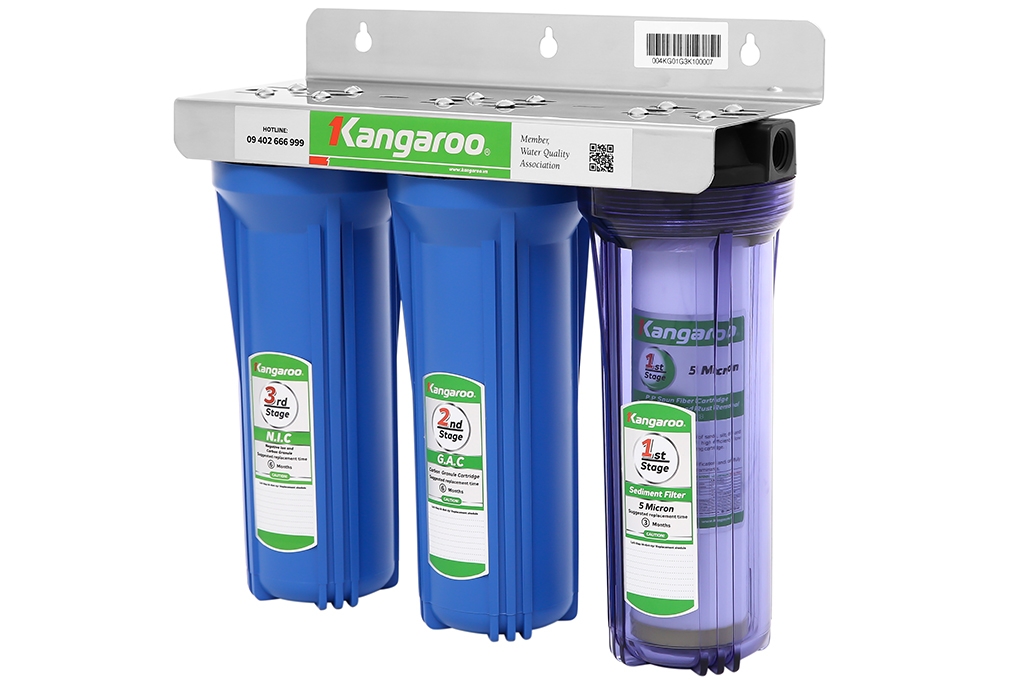 Máy lọc nước nấu ăn KANGAROO KG01G3 - 3 lõi chuẩn nước sinh hoạt