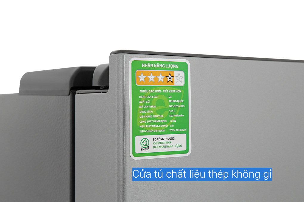 Tủ lạnh LG Inverter 519 lít GR-B256JDS [Side By Side]