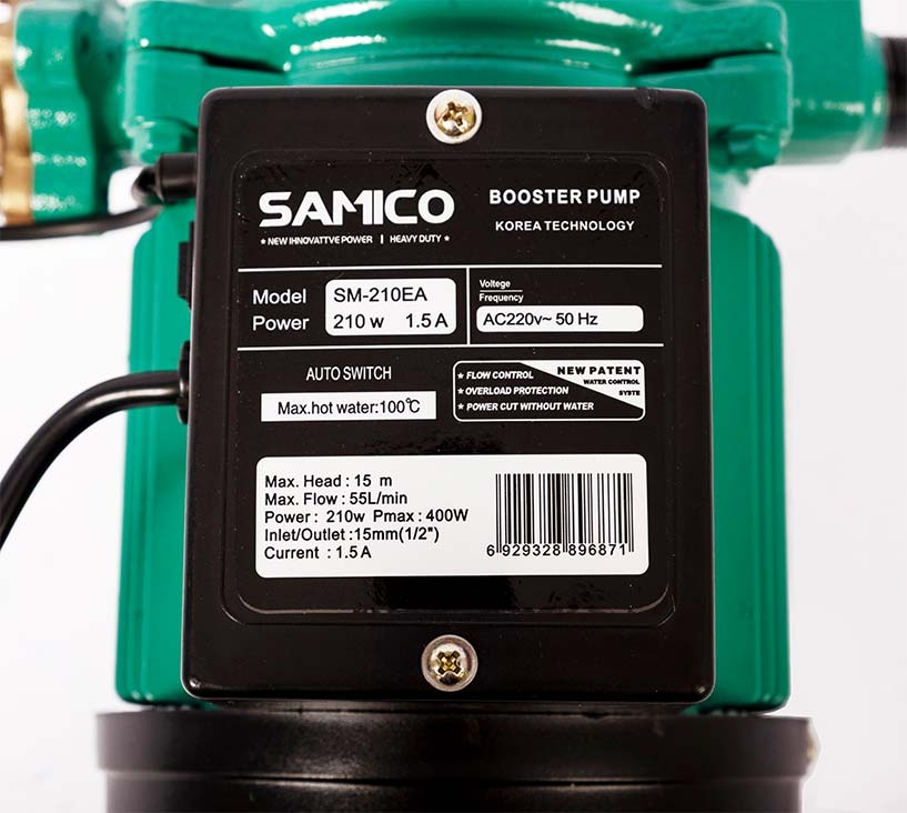 Máy bơm nước tăng áp điện tử Samico SM-110EA (110W)