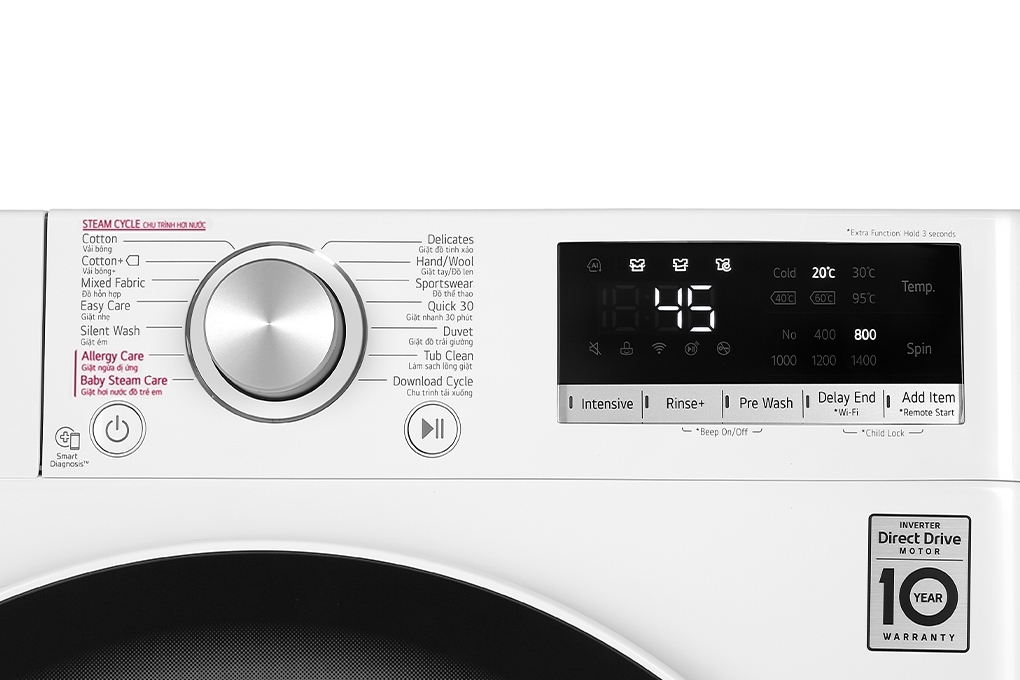 Máy giặt LG AI DD Inverter 9 kg FV1409S4W