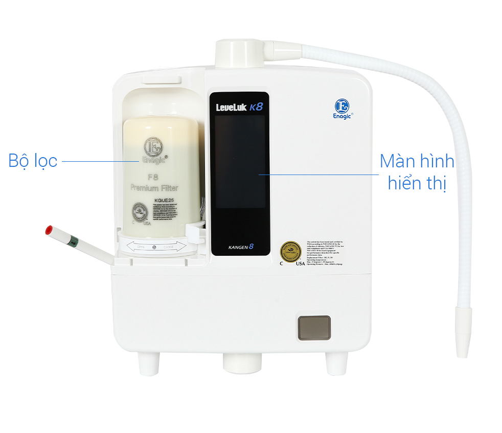Máy lọc nước ion kiềm Kangen Leveluk K8 - Hàng Chính Hãng