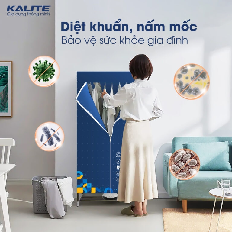 Tủ sấy quần áo Kalite KL6880 (900w -10 đến 15kg quần áo)