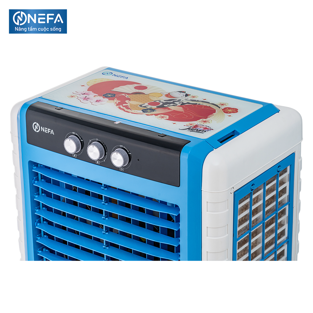 Quạt điều hòa hơi nước Nefa NF70 - Điều khiển (70 lít - 280w - 30m2)