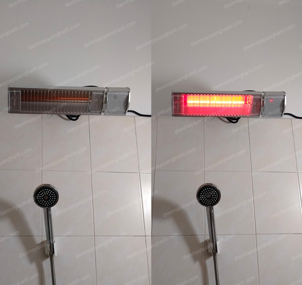 Đèn sưởi nhà tắm Heizen Appino 10 (1000W - điều khiển từ xa - chống chói - chịu nước toàn phần)