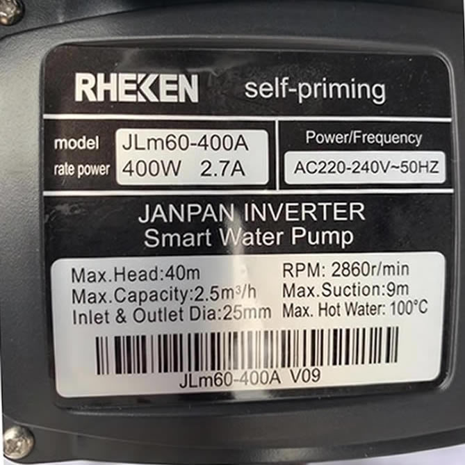Máy bơm tăng áp Rheken JLM60-400A (400w)