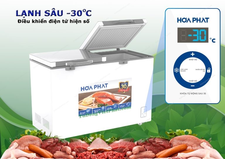 Tủ đông Hòa Phát - 245 lít - mặt kính - dàn Đồng - HPF BD6245.T1