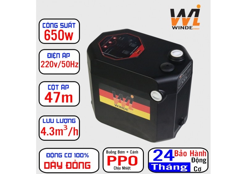 Bơm tăng áp biến tần Winde Wli-650i (650w)