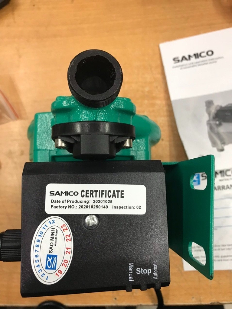Máy bơm nước tăng áp mini điện tử Samico SM-15/9-Z-G (100W)