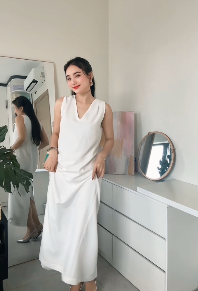 ĐẦM SUÔNG TRẮNG KEM MỚI