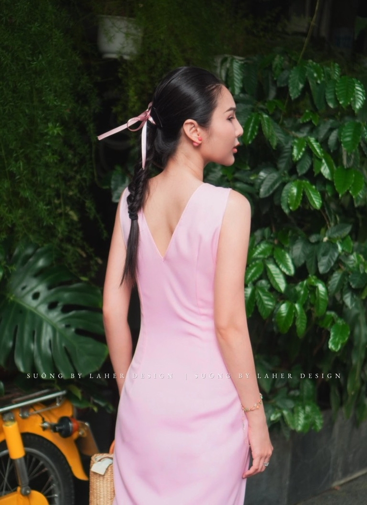 LAHER - Đầm suông xanh cốm