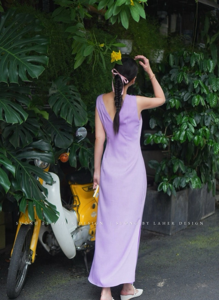 LAHER - Đầm suông xanh cốm