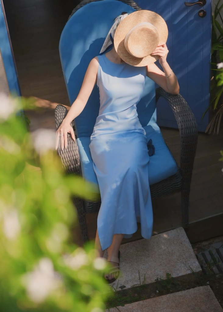 LAHER - Đầm suông xanh cốm