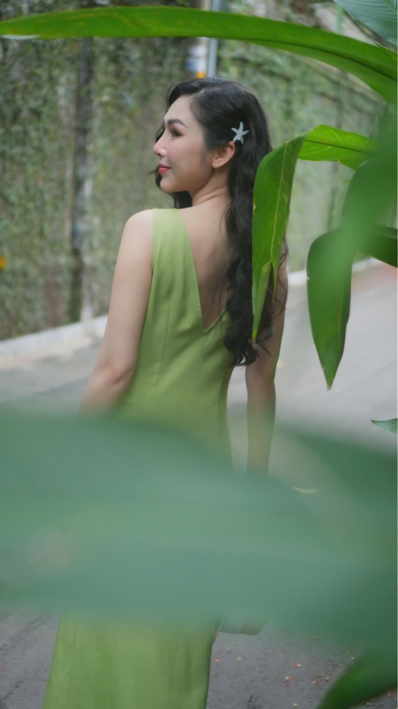 LAHER - Đầm suông xanh cốm
